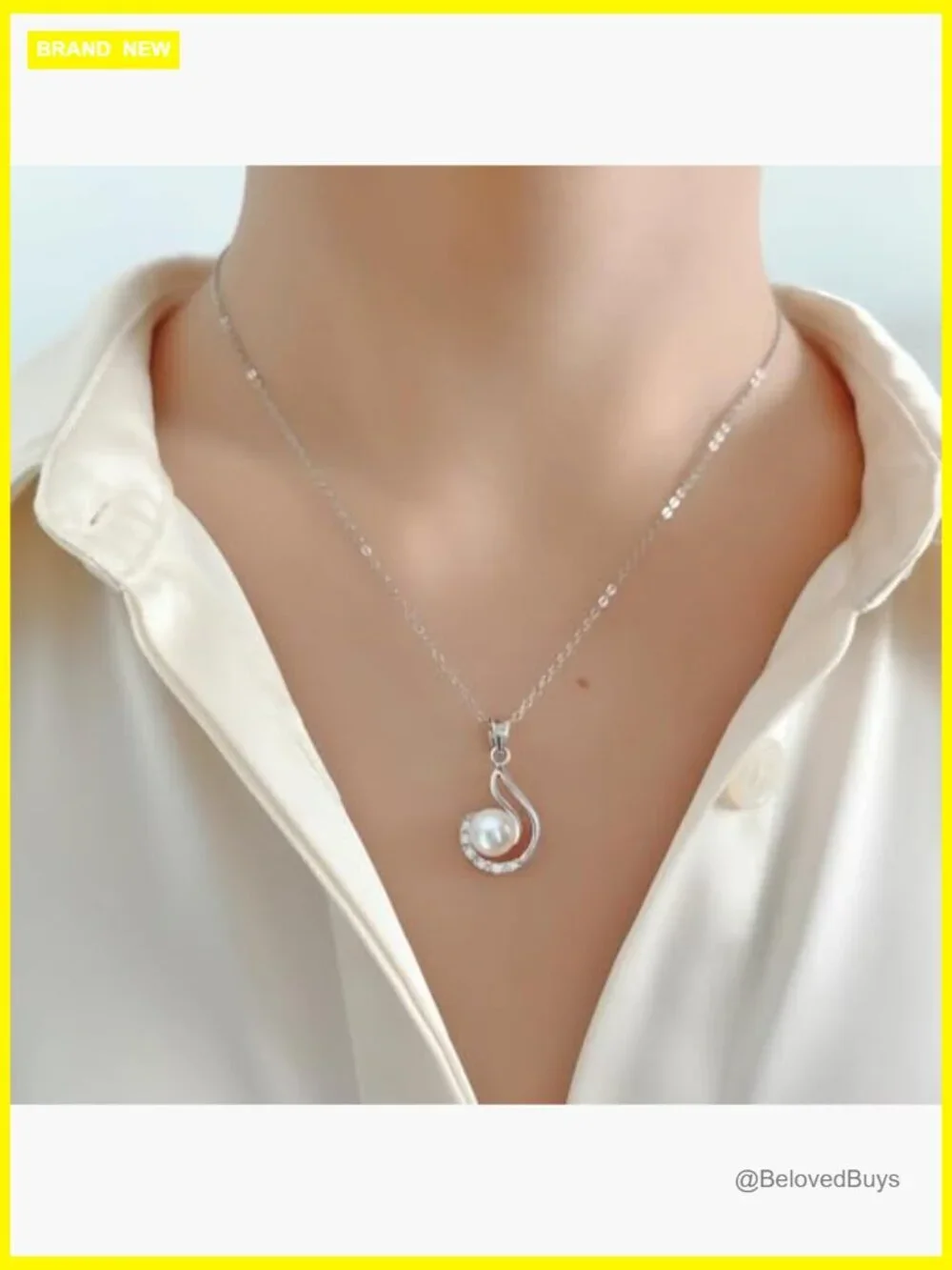 Sterling Silver Freshwater Pearl Necklace, Adjustable Chain, Teen Girl Gift